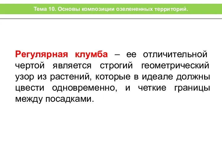 Регулярная клумба – ее отличительной чертой является строгий геометрический узор