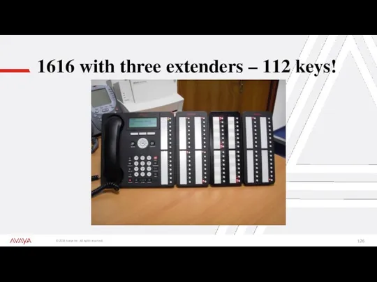 1616 with three extenders – 112 keys!