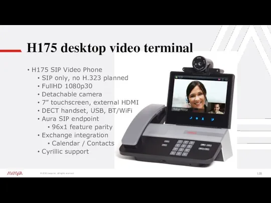 H175 desktop video terminal H175 SIP Video Phone SIP only,