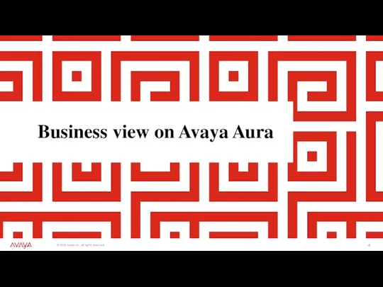 Business view on Avaya Aura