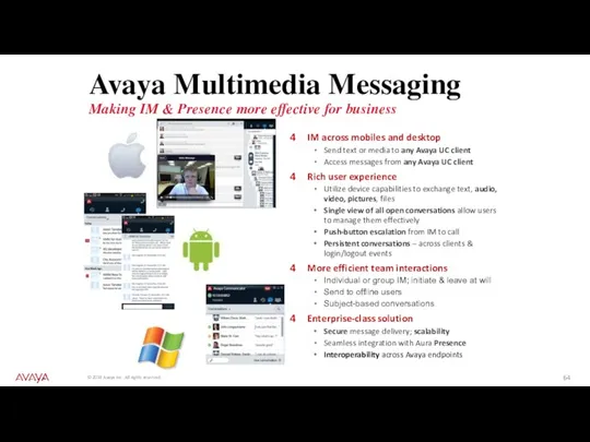 Avaya Multimedia Messaging Making IM & Presence more effective for