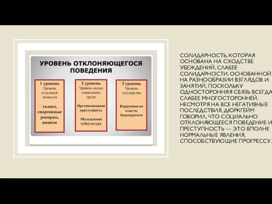 СОЛИДАРНОСТЬ, КОТОРАЯ ОСНОВАНА НА СХОДСТВЕ УБЕЖДЕНИЙ, СЛАБЕЕ СОЛИДАРНОСТИ, ОСНОВАННОЙ НА