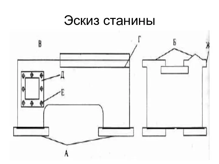 Эскиз станины