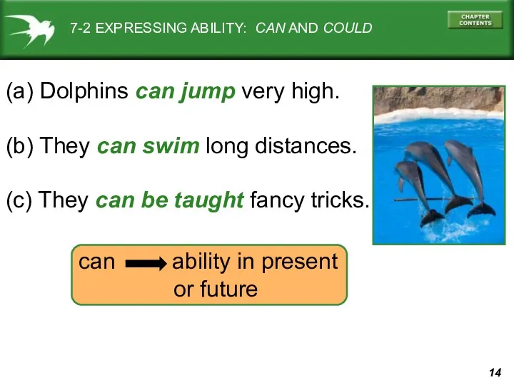 can ability in present or future 7-2 EXPRESSING ABILITY: CAN