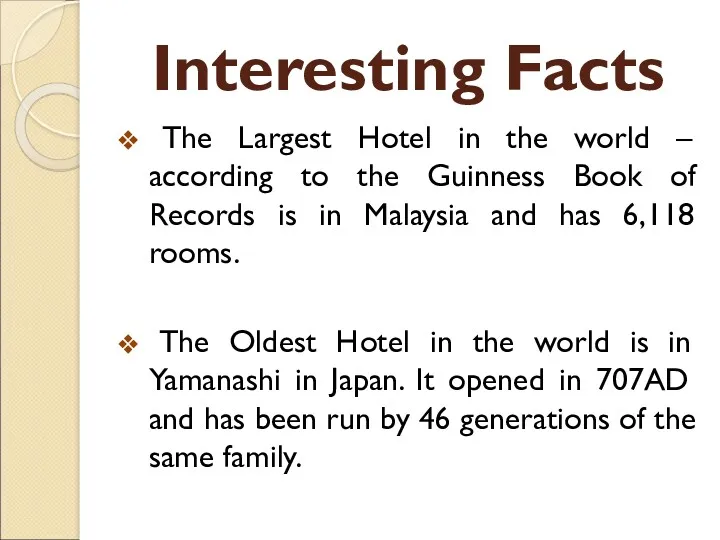 Interesting Facts The Largest Hotel in the world – according