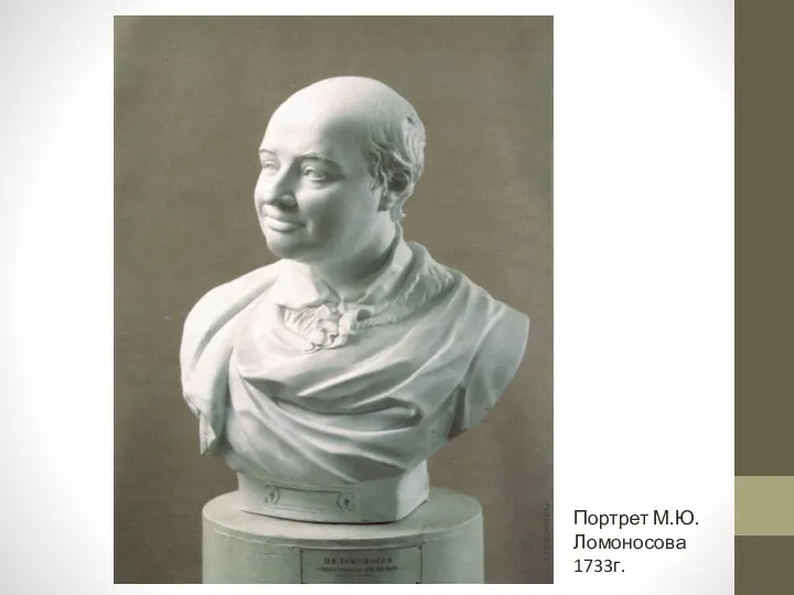 Портрет М.Ю. Ломоносова 1733г.