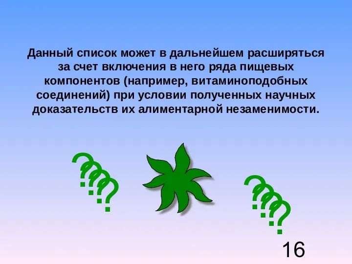 Данный список может в дальнейшем расширяться за счет включения в