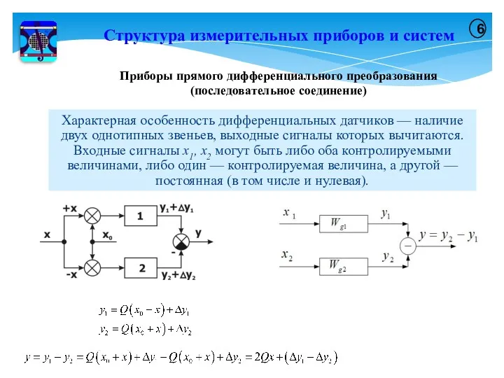 6 Структура измерительных приборов и систем Приборы прямого дифференциального преобразования