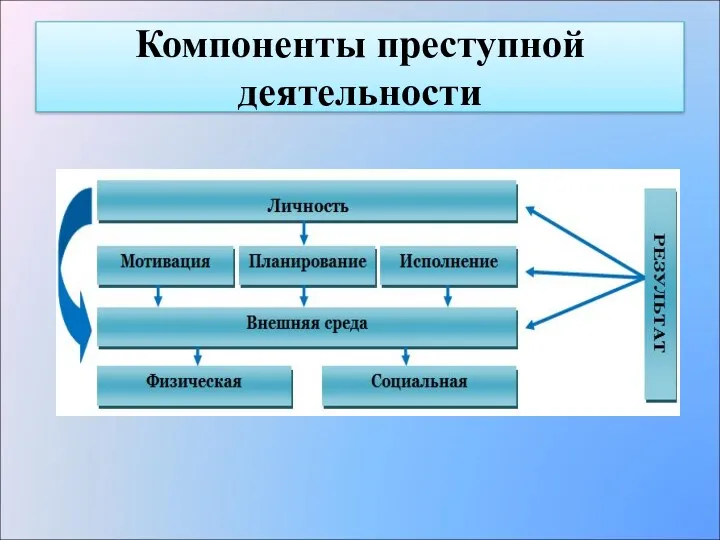 Компоненты преступной деятельности