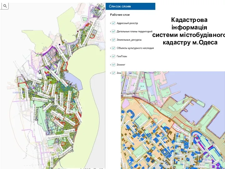 Кадастрова інформація системи містобудівного кадастру м.Одеса
