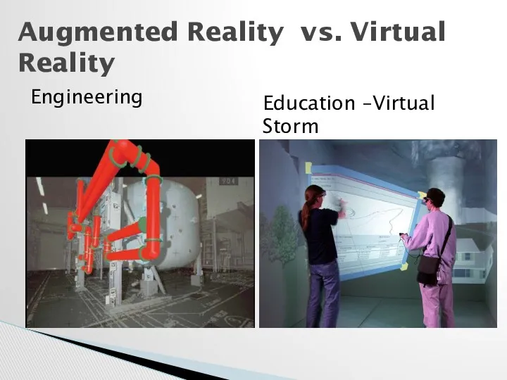 Engineering Education –Virtual Storm Augmented Reality vs. Virtual Reality