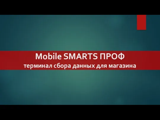 Mobile SMARTS ПРОФ терминал сбора данных для магазина
