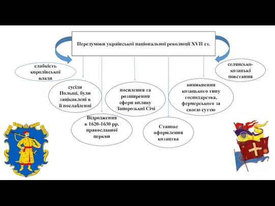 Передумови української національної революції XVІІ ст. слабкість королівської влади селянсько-козацькі