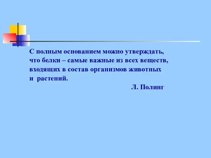 С полным основанием можно утверждать, что белки – самые важные