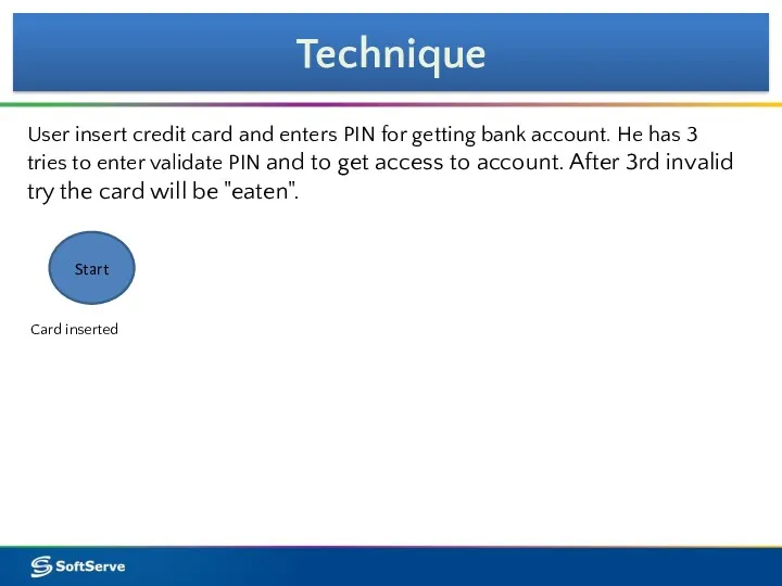 User insert credit card and enters PIN for getting bank