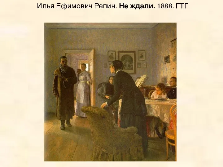 Илья Ефимович Репин. Не ждали. 1888. ГТГ