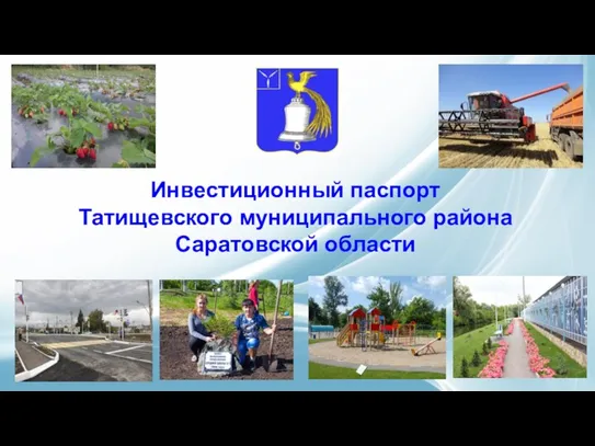 Инвестиционный паспорт Татищевского муниципального района Саратовской области