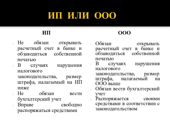 ИП ИЛИ ООО ИП Не обязан открывать расчетный счет в