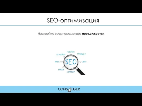 SEO-оптимизация Настройка всех параметров продолжается.