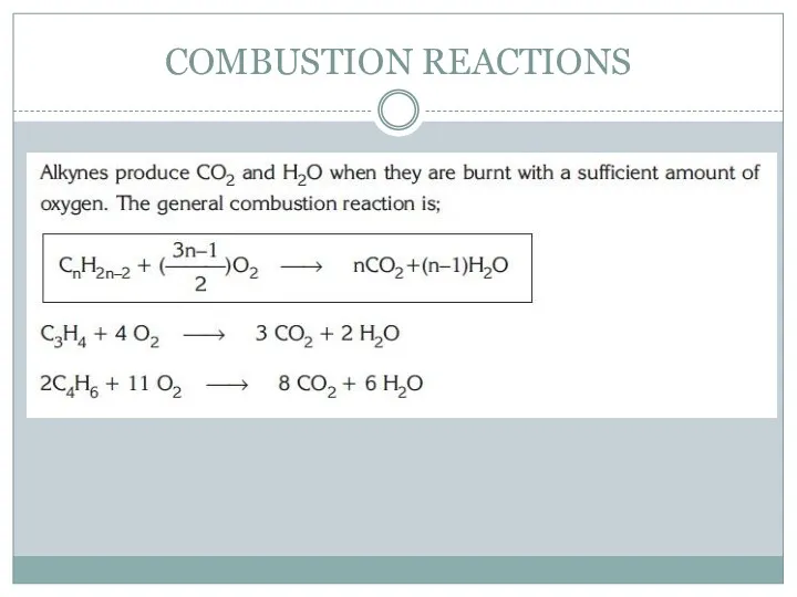 COMBUSTION REACTIONS