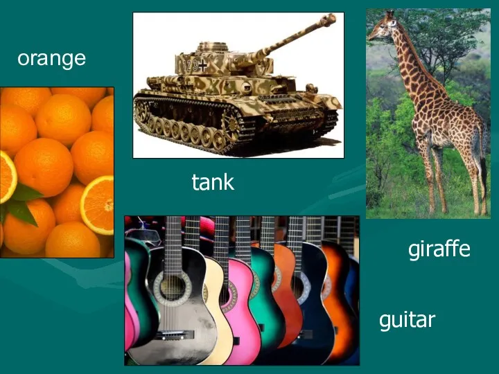 orange guitar tank giraffe