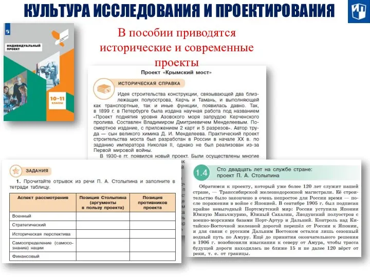 КУЛЬТУРА ИССЛЕДОВАНИЯ И ПРОЕКТИРОВАНИЯ В пособии приводятся исторические и современные проекты