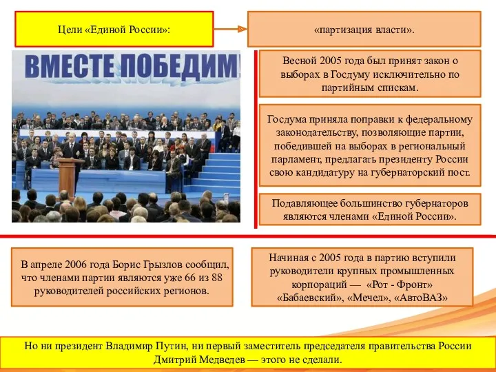 Но ни президент Владимир Путин, ни первый заместитель председателя правительства