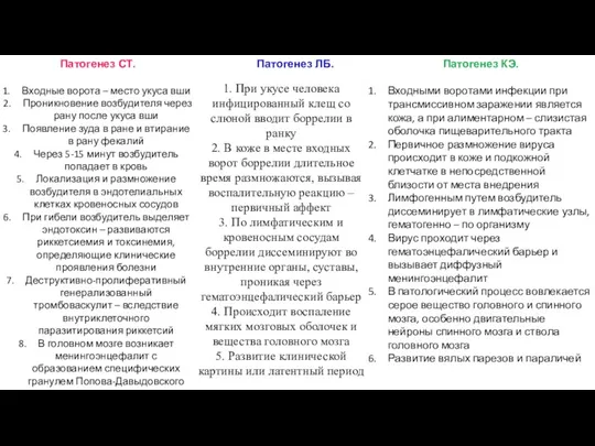 Патогенез СТ. Входные ворота – место укуса вши Проникновение возбудителя