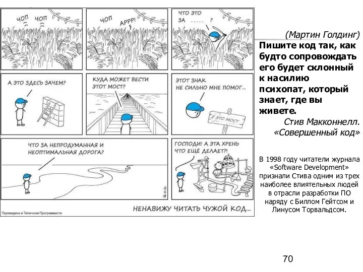 Схемы алгоритмов (Мартин Голдинг) Пишите код так, как будто сопровождать