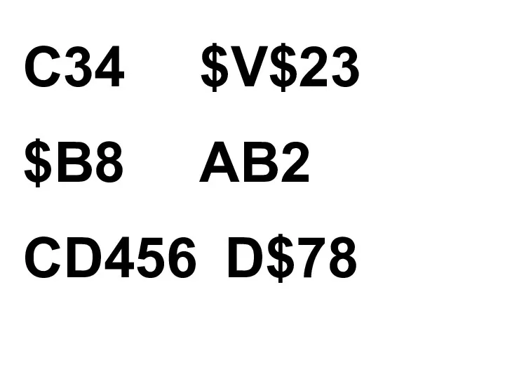 C34 $V$23 $B8 AB2 CD456 D$78