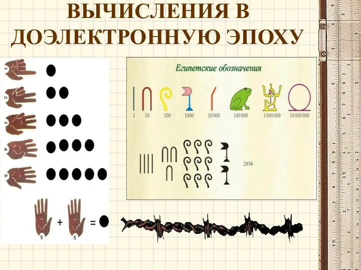 ВЫЧИСЛЕНИЯ В ДОЭЛЕКТРОННУЮ ЭПОХУ