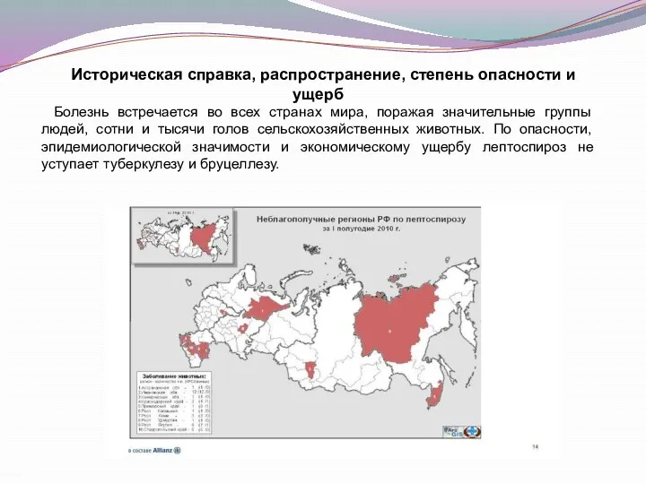 Историческая справка, распространение, степень опасности и ущерб Болезнь встречается во