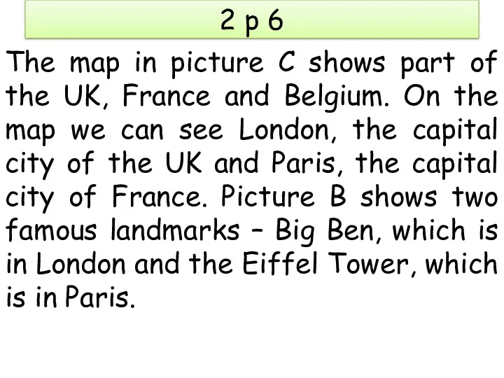 2 p 6 The map in picture C shows part