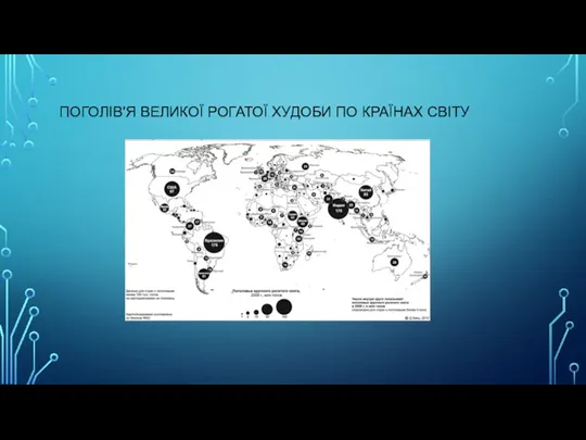 ПОГОЛІВ'Я ВЕЛИКОЇ РОГАТОЇ ХУДОБИ ПО КРАЇНАХ СВІТУ