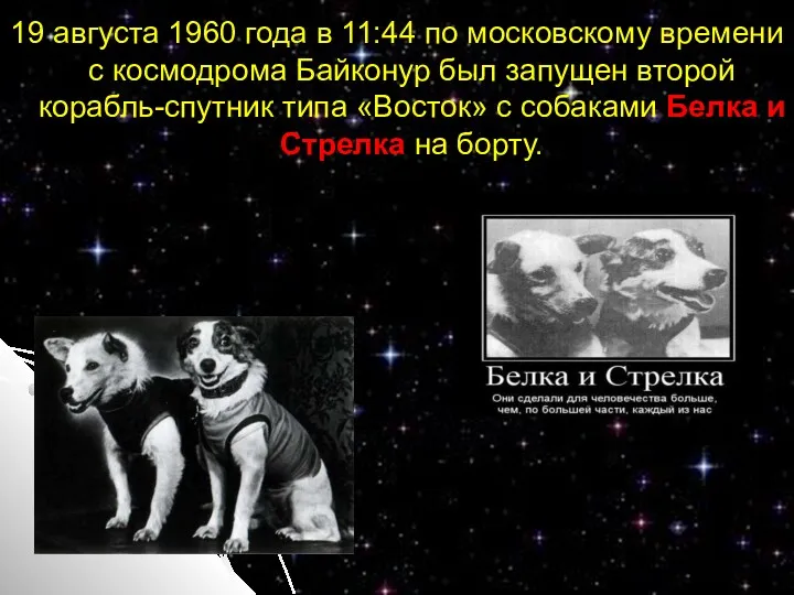 19 августа 1960 года в 11:44 по московскому времени с