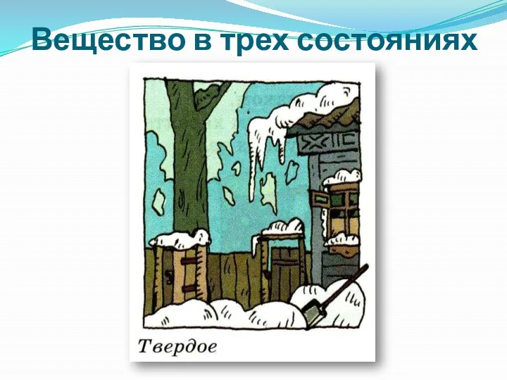 Вещество в трех состояниях