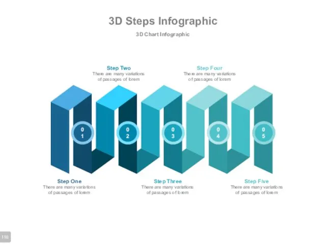 3D Steps Infographic 3D Chart Infographic