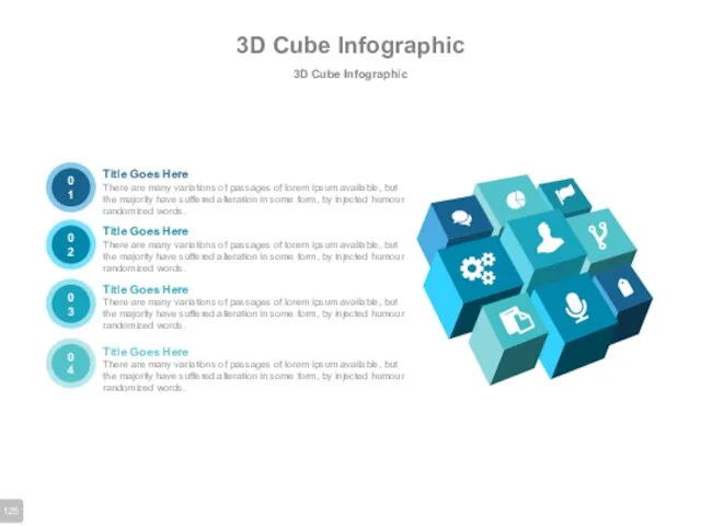 3D Cube Infographic 3D Cube Infographic Title Goes Here There