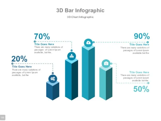 3D Bar Infographic 3D Chart Infographic Title Goes Here There