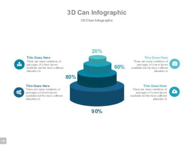 3D Can Infographic 3D Chart Infographic Title Goes Here There