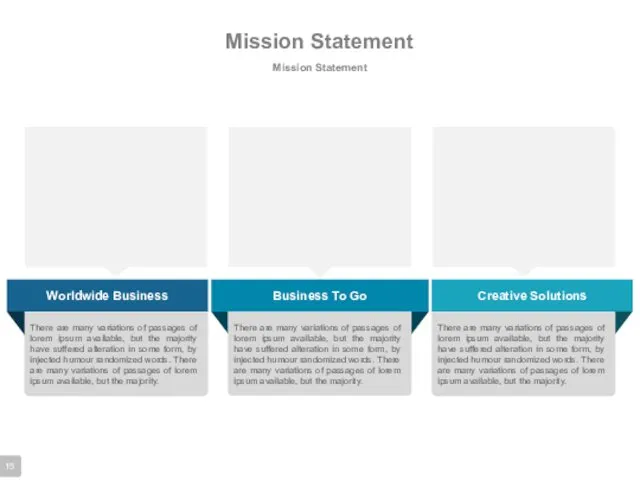 Mission Statement Mission Statement There are many variations of passages