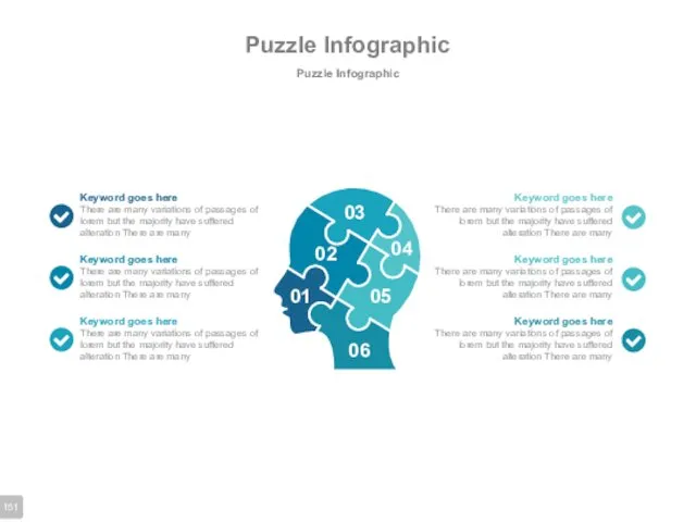 Puzzle Infographic Puzzle Infographic Keyword goes here There are many