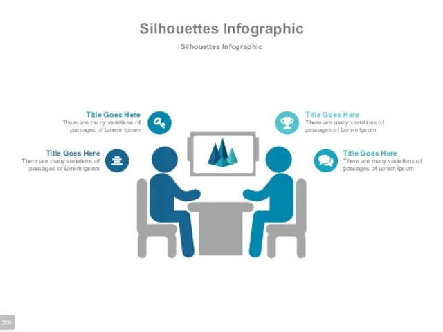 Silhouettes Infographic Silhouettes Infographic Title Goes Here There are many