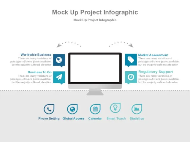 Mock Up Project Infographic Mock Up Project Infographic Phone Setting Global Access Calendar Smart Touch Statistics
