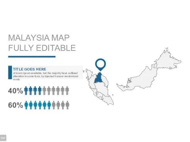 MALAYSIA MAP FULLY EDITABLE TITLE GOES HERE of lorem ipsum