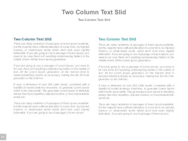 Two Column Text Slid Two Column Text Slid Two Column