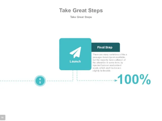Take Great Steps Take Great Steps Launch 100% There are