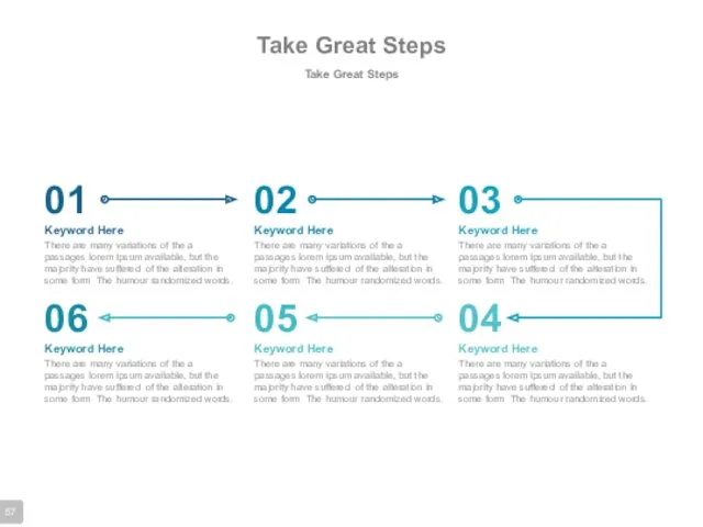 Take Great Steps Take Great Steps 01 02 03 06 05 04