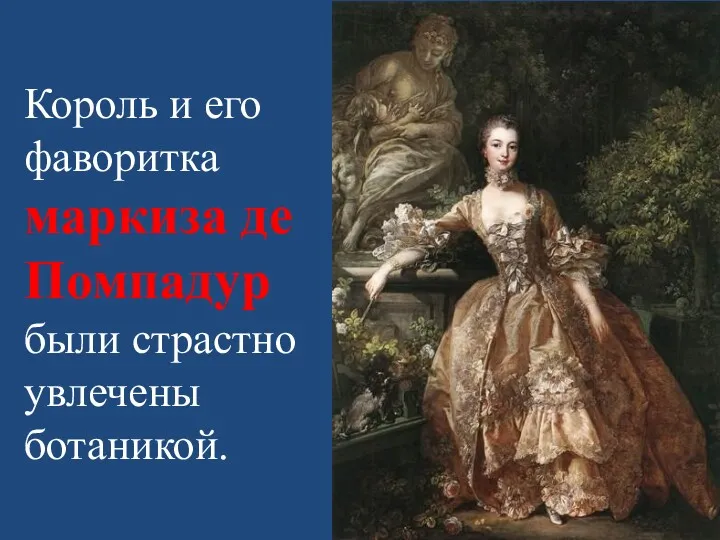 Король и его фаворитка маркиза де Помпадур были страстно увлечены ботаникой.