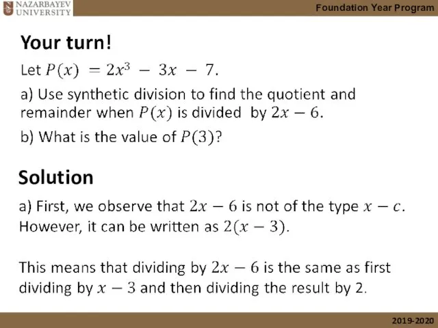 cont’d Solution